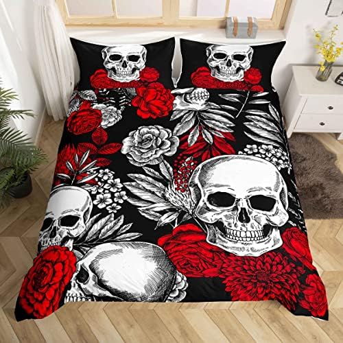 Feelyou Skull Print Duvet Cover Set King Size