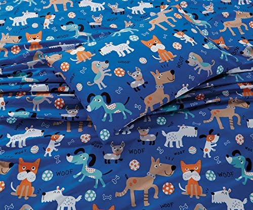 Better Home Style Blue Dog 3-Piece Twin Sheet Set