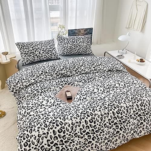 LAYENJOY Leopard Duvet Cover Set Twin 3PCS