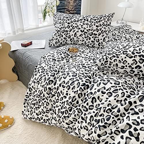 LAYENJOY Leopard Duvet Cover Set Twin 3PCS