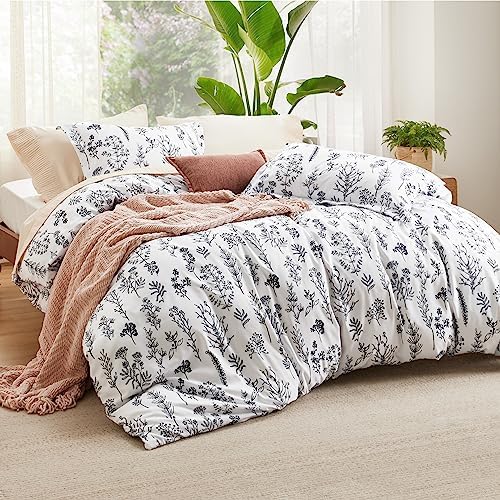Bedsure Twin XL Duvet Cover Set with Zipper 2 Piece Floral Pattern