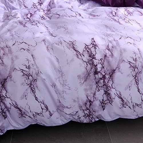 Feelyou Queen Duvet Cover Set Reversible Marble Luxury Microfiber