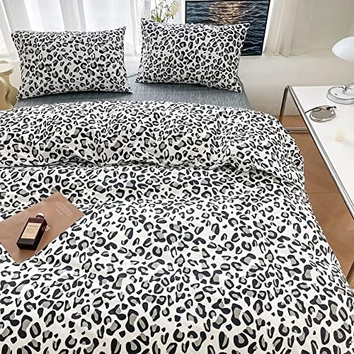 LAYENJOY Leopard Duvet Cover Set Twin 3PCS
