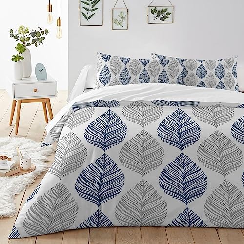 LooPoP Duvet Cover Set Leaf Geometric 3 Piece California King