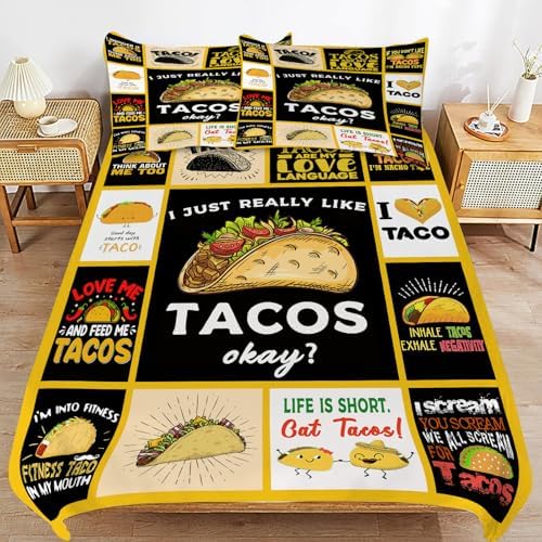 Taco Lover Bedding Set - Soft Duvet Cover with Pillowcases