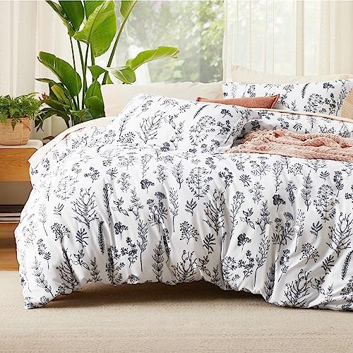 Bedsure Twin XL Duvet Cover Set with Zipper 2 Piece Floral Pattern